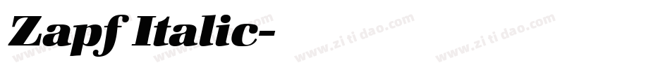 Zapf Italic字体转换